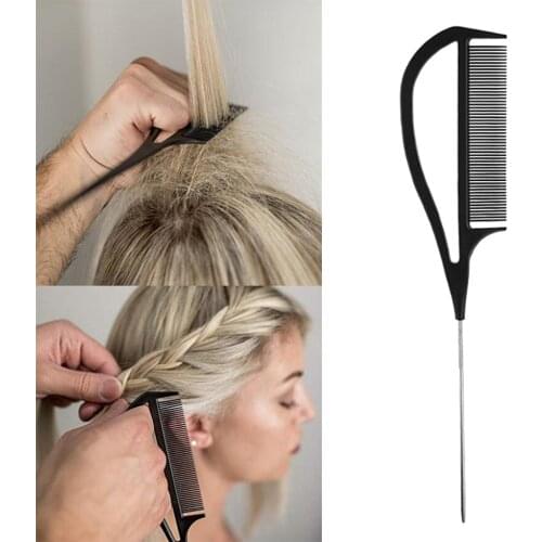 Hairdressers/Barbers Metal Pin Tail Comb High Quality Professional Styling Comb
