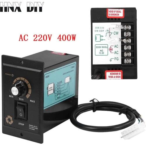 AC 220V Motor Speed Controller 50Hz 400W Digital Adjustable Stepless Motor Speed Controller 0-1450rpm speed regulator AC 220 V