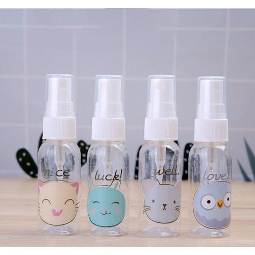 Cartoon bottle spray bottle Mini Cute Cartoon Plastic Transparent 40ml Empty Spray Bottle Travel Cosmetic Bottle Make up