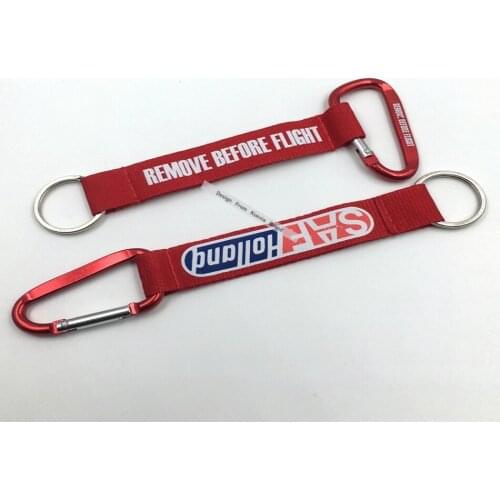 Custom Carabiner Lanyards Promotion Outdoor Sports Logo Text Words Silk Screen Print Short Lanyards