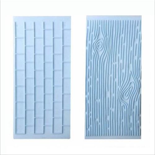 Tree Bark Brick Wall Bakeware Tools Silicone 2PCS/Set Food Grade Texture Kitchen Accessories Cake Decorating Fondant Mold