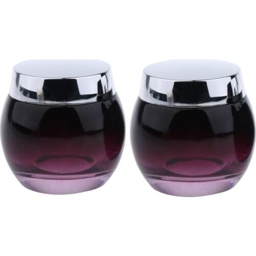 2pcs 120g Glass Mask Jar Cream Salves, Balms, Herbs, Nail Art Containers