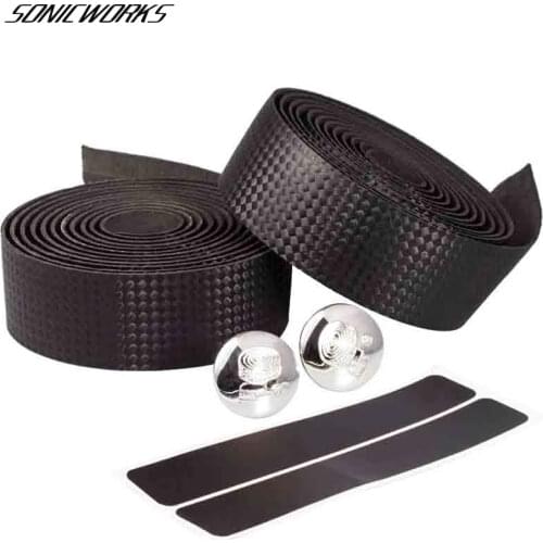 Cycling PU+EVA Handlebar Belt Non-slip Light Weight For Road Bike Carbon Strap Outdoor Riding Bicycle Handle bar Tape Black