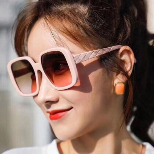 Square Frame Women Men Sunglasses Double Tan Gray Lens UV400 Eye Protection Girl Sexy Ladies Fashion Outdoor Eyewear