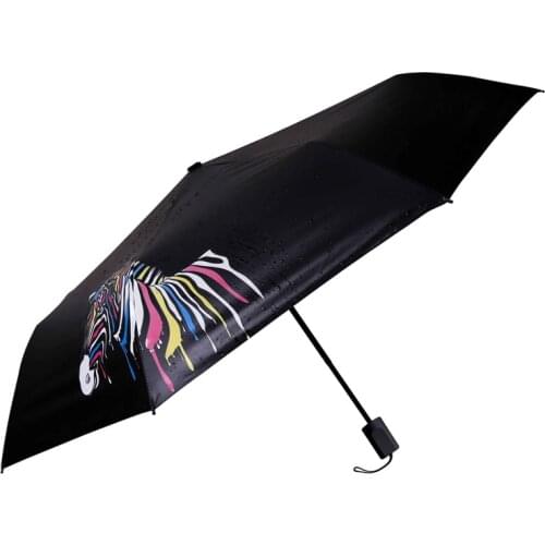 Sunny umbrella, automatic sunshade umbrella, folding small black umbrella, color changing umbrella in water