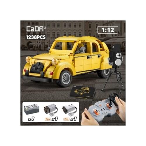 Cada 1238pcs City RC Classic Retro Sports Car Building Blocks Technical Creator Remote Control Racing Bricks Toys for Children