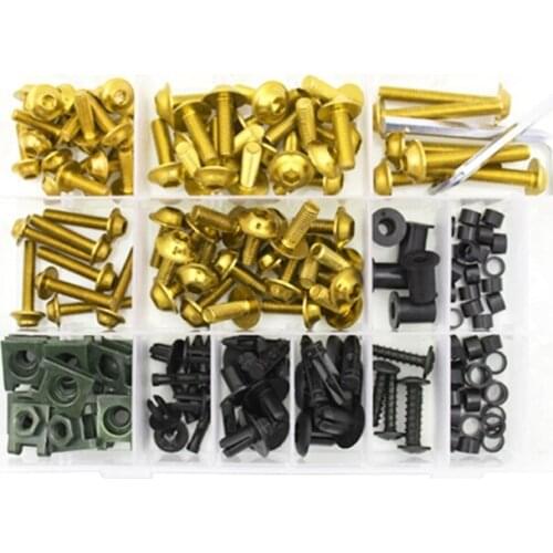 193PCS/Set Alloy M6 M5 Fairing Bolts Kit Bodywork Screws Nut For Motorcycle 7 colors Applicable model motorcycle