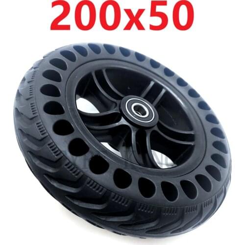 200x50 Solid Wheel Tyre 8x2 Inch Solid Tire with Plastic Hub 200*50 for Honeycomb Solid Wheel for Electric Scooter Accessories