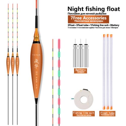 1 Piece Composite Nano Fishing Floats Thickness Tail Buoy Luminous Electric Sensitive Stable Boya Fishing Tool Tackle Accessorie