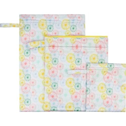 3pcs Cloth Diaper Wet Dry Bags Waterproof Reusable Travel Beach Pool Daycare Soiled Baby Items Yoga Gym Bag