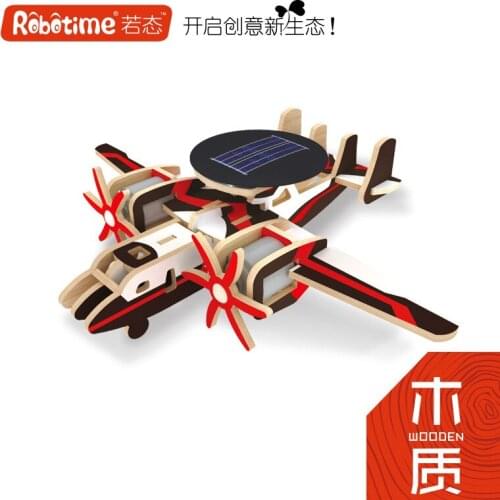 3D Wooden Puzzle Plane Model DIY Creative Craft Kits Puzzle Games Jigsaw Educational Toys Gift for Kids Kids Adult P78