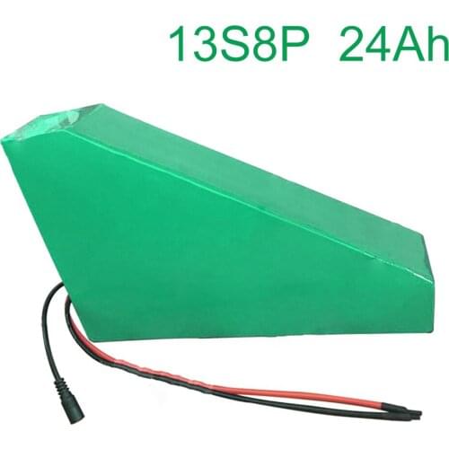 48V 24Ah 13S8P 18650 Li-ion Battery Pack E-Bike Ebike electric bicycle 265*250*180*70*70*45mm