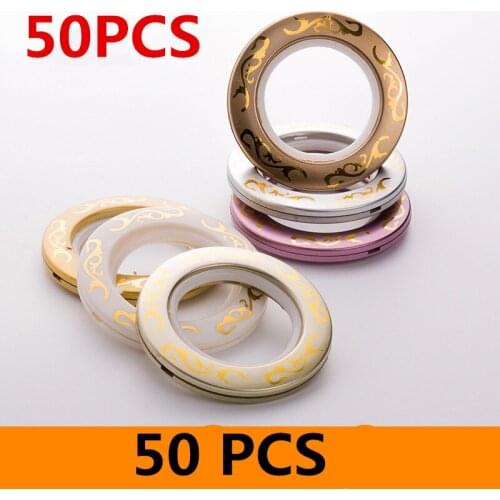 50pcs Low Noise Curtain Rod Ring Eyelet Ring For Drapery Inner dia 43mm, Diameter of 75 mm12 Colors Curtain rings