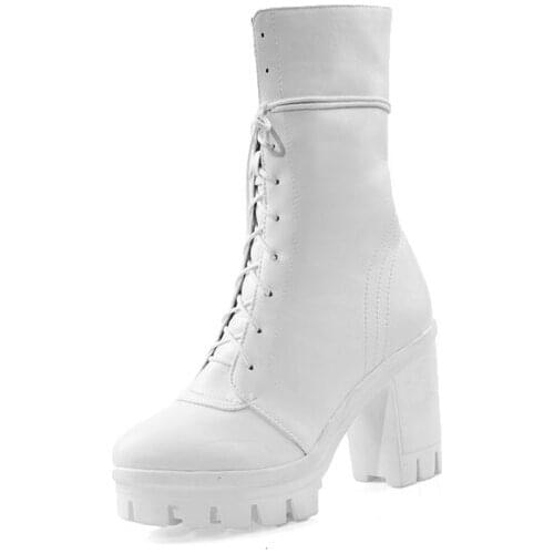 Big Size boots women shoes martin boots for women ladies boots shoes woman winter Cross binding waterproof table