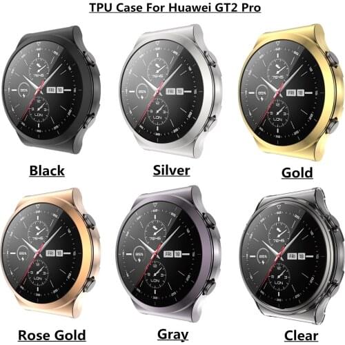TPU Case for Huawei watch GT2 PRO strap band Watch GT2 PRO soft Plated All-Around Screen Protector cover bumper Cases