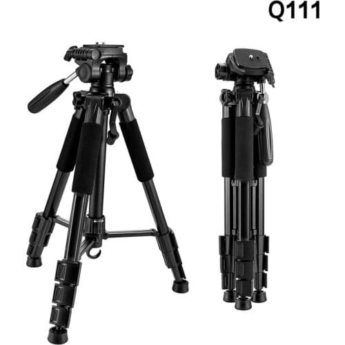 LANMIAO Q111 Lightweight Camera Smartphone Tripod Aluminum Stand Bracket for Travel Photo Tripode for Digital Camera DSLR