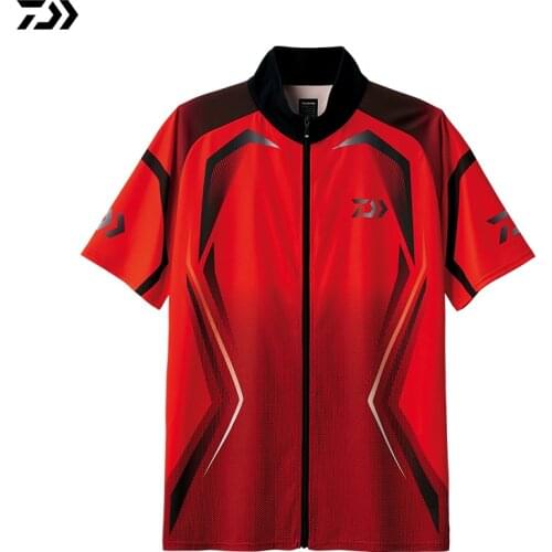 Daiwa Clothing Fishing T Shirt Summer Quick Drying Breathable Anti UV Sun Protection Fishing Clothes Short Sleeve Fishing Shirts