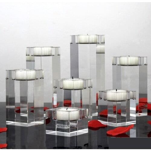LISM Decorative Crystal Candlesticks