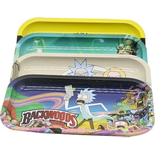 Hot Selling Medium Tray 270*160mm Various patterns Metal Rolling Tray Weed Smoke Smoking Cigarette pipe Tray