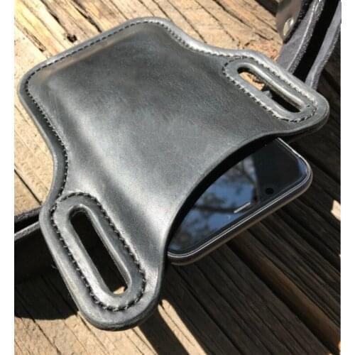 Men Cellphone Loop Holster Case Belt Waist Bag Props Leather Purse Phone Wallet Outdoor Tools For Camping Hiking