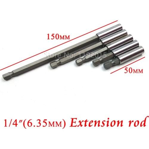 1Pcs Magnetic Extension Bit Set Extensions Quick Change 1/4" Hex rod Shank Long Handle Screwdriver Tip Holder Hand Tool Socket
