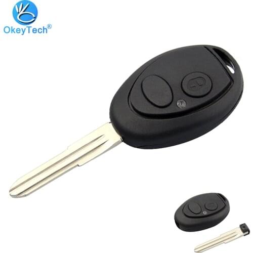 OkeyTech for Land Rover Key Shell 2 Button Uncut Blade Remote Car Key Cover Case Replace Fob for Landrover Sport LR3 Discovery