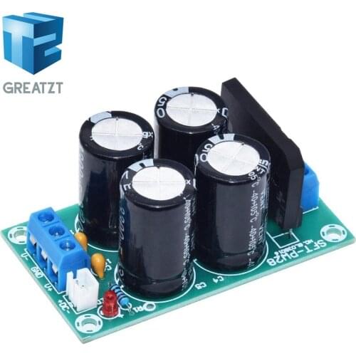 GREATZT PW28 Dual Power Filter Power Amplifier Board Rectifier High Current 25A Flat Bridge Unregulated Power Supply Board DIY