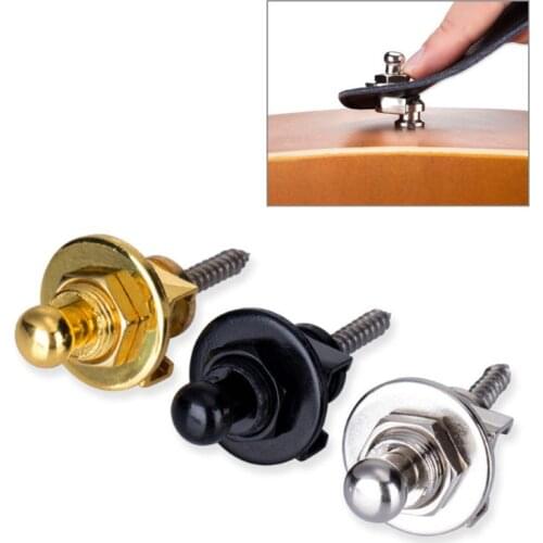 Durable Guitar Strap Lock Nail Delicate Texture Guitar Strap Lock Button Musical Instruments Anti-slip Bass Belt Locks Nails