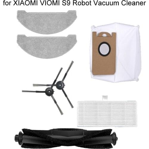 For XIAOMI VIOMI S9 Dust Bags Colletion Cleaner Mops Side Brushes Accessories Set Parts for XIAOMI VIOMI S9 Robot Vacuum Cleaner