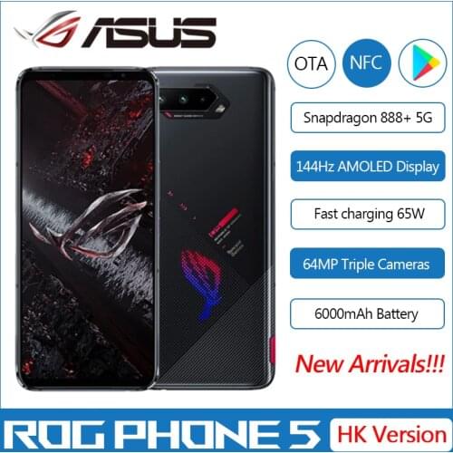 Pre-sale Asus ROG Phone 5S Pro 5G Gaming Phone 6.78" 144Hz Display Snapdragon 888 Plus 6000mAh Fast Charging 65W Smartphone