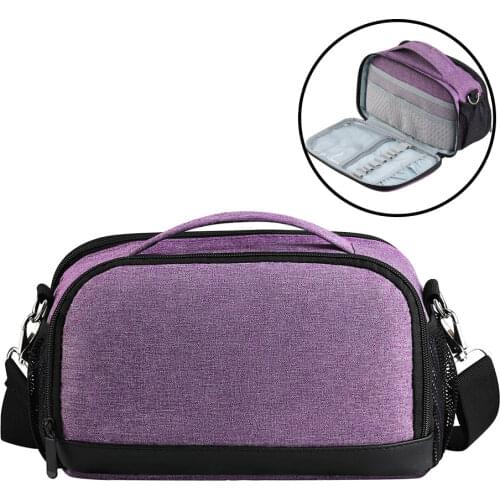 Top-Handle Storage Bag Sewing Machine Container Purple Color Durable Nylon Needlework Accessories Knitting Bag Crochet Organizer