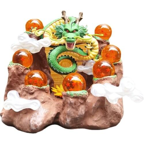Anime Dragon Ball LED Luminous WCF Hand-Made Rockery Background Base Shenron Bracket Model Ornaments