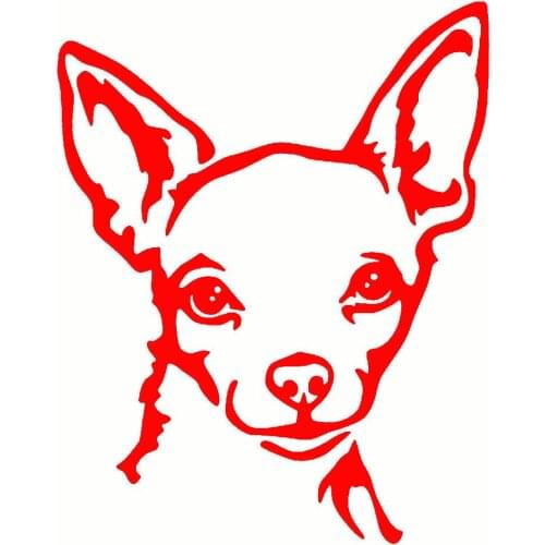 Cute Chihuahua Dog Car Vehicle Motorcycle Reflective Decals Sticker Decoration Animal Pattern Car Body Stickers