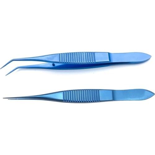 Titanium Mcpherson Tying Forcep 12mm Ultrafine Tips Ophthalmic Surgical Instrument