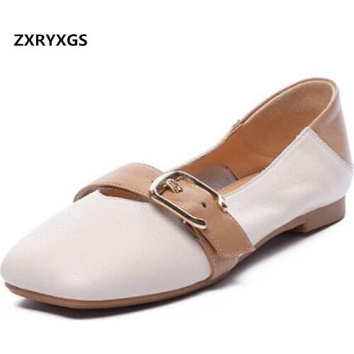 Promotion Spell Colors 100% Full Genuine Leather Shoes Woman Shoes Flat Shoes 2020 New Autumn Soft Comfort Fashion Casual Shoes