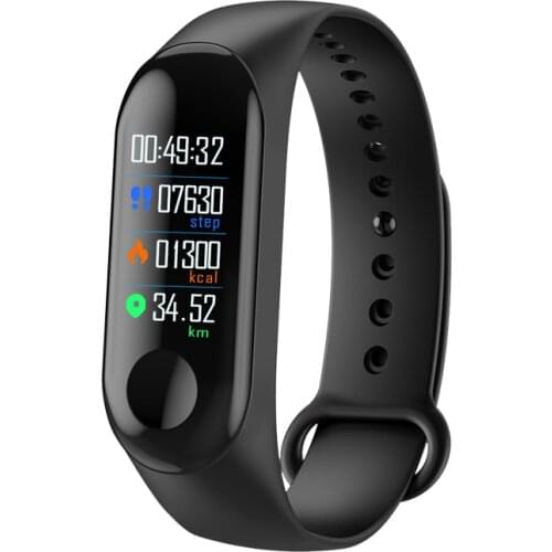 LCD Smart Color Screen Watch Wristband Heart Rate Sports Pedometer Monitoring Waterproof Bracelet Unisex 13.3x8.6x2.5cm EM88