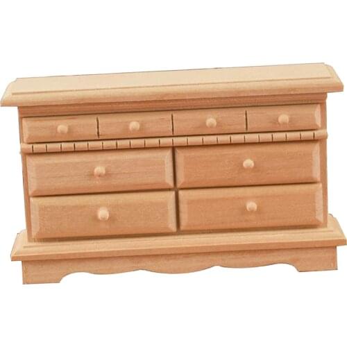 1:12 Doll House Miniature Wood Cabinet Model Living Room Scenery Decoration