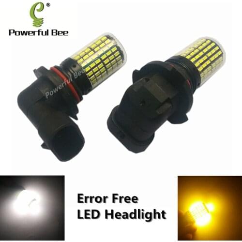 2 x New Power CANBUS HB4/9006 35W 1800LM LED white yellow amber headlight fog lamp lights for Golf 6 2009-12 Polo 2006-11 car