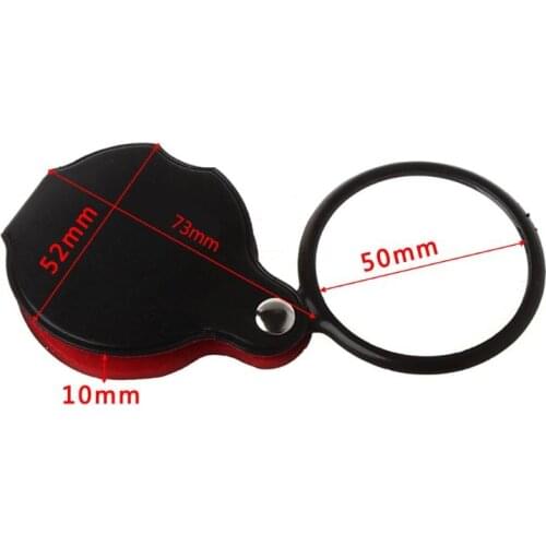 8X 50mm Mini Pocket Folding Jewelry Magnifier Magnifying Eye Glass Loupe Lens