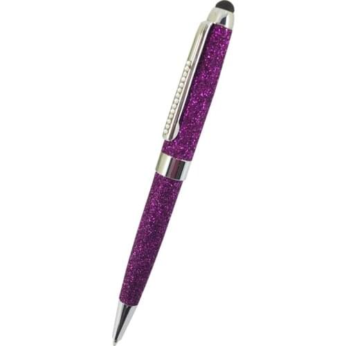 ACMECN Hot Sale 2 in 1 Glitter Ball Pen with Touch Stylus Pen clip with Bright Crystal Luxury Multi-function Ball Pens MB Style