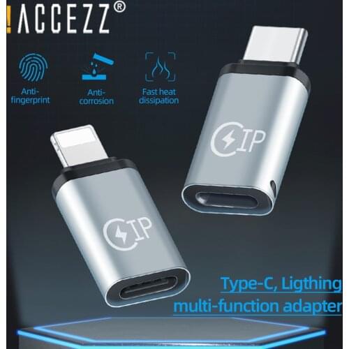 !ACCEZZ Mini For iPhone Adapter Lighting Male To Type-C Cable For iPhone 12 11 OTG USB C To lighting Adapter For Huawei Samsung