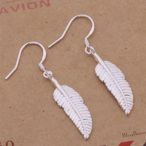 AE417 Trendy wholesale earrings , fashion jewelry , beautiful Feather /bqsakhza brfakima