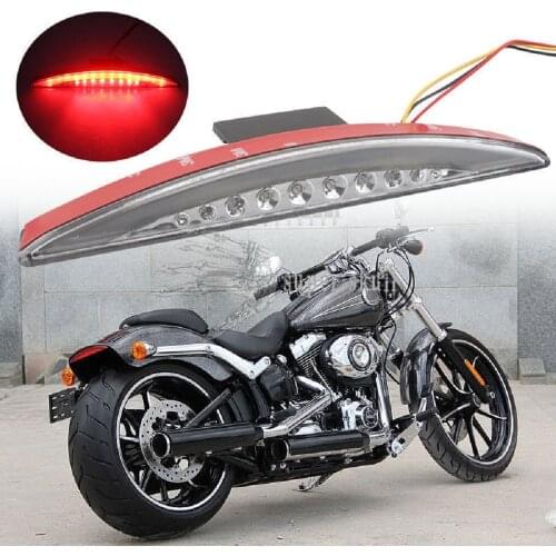 Motorcycle Accessories Smoke Rear Fender Tip Brake Tail Light LED Lamp for Harley Breakout 2013-2016 2015 Black
