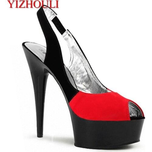 Super 15 cm high heels nightclub princess favorite performance sandals fashion runway star with small size shoes