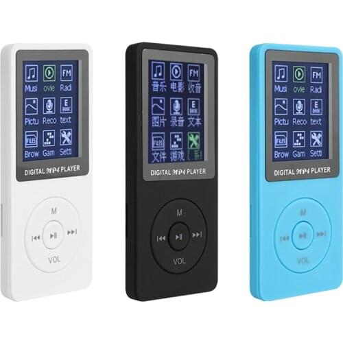 Digital MP4 Player with LCD Screen Portable 70 Hours Playback MP3 Lossless Sound Music Player FM Recorder TF Card for smartphone