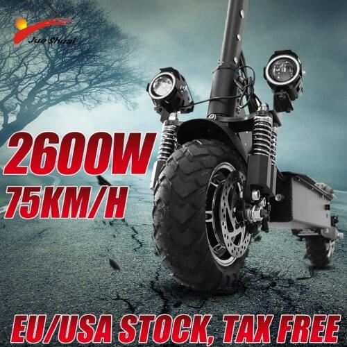 JUESHUAI Electric Scooter 52V 2600W 10 inch Tire Folding Electric Scooter Double Motor Off Road Electric Motorcycle