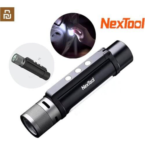 Youpin NexTool 6-in-1 1000lm USB Rechargeable Flashlight 240m IPX4 Waterproof LED Flashlight Type-C Searching Torch for Camping
