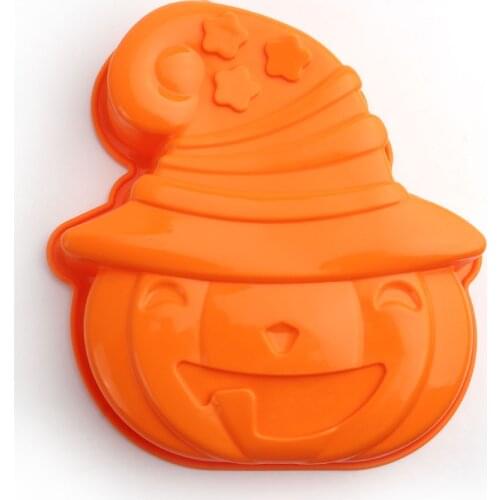 Halloween Pumpkin Shape Silicone Cake Mold DIY Big Mousse Dessert Cake Bakeware Chocolate Fondant Mould Baking Tray