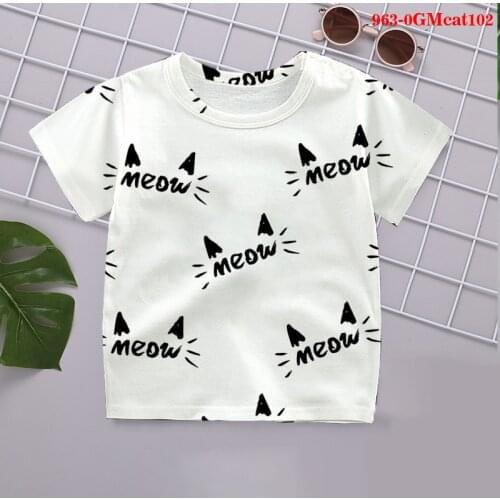 Cat 3D T Shirts Anime Casual Streetwear baby Boy animal Kids Fashion graphic Children Printed T-shirt Tops Tee short sleeves