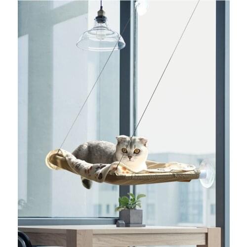 Cute Cat Hammock Hanging Beds for Cats Comfortable Cat Window Hammock Bed With Blanket Detachable Soft Seat Beds Bearing 20k